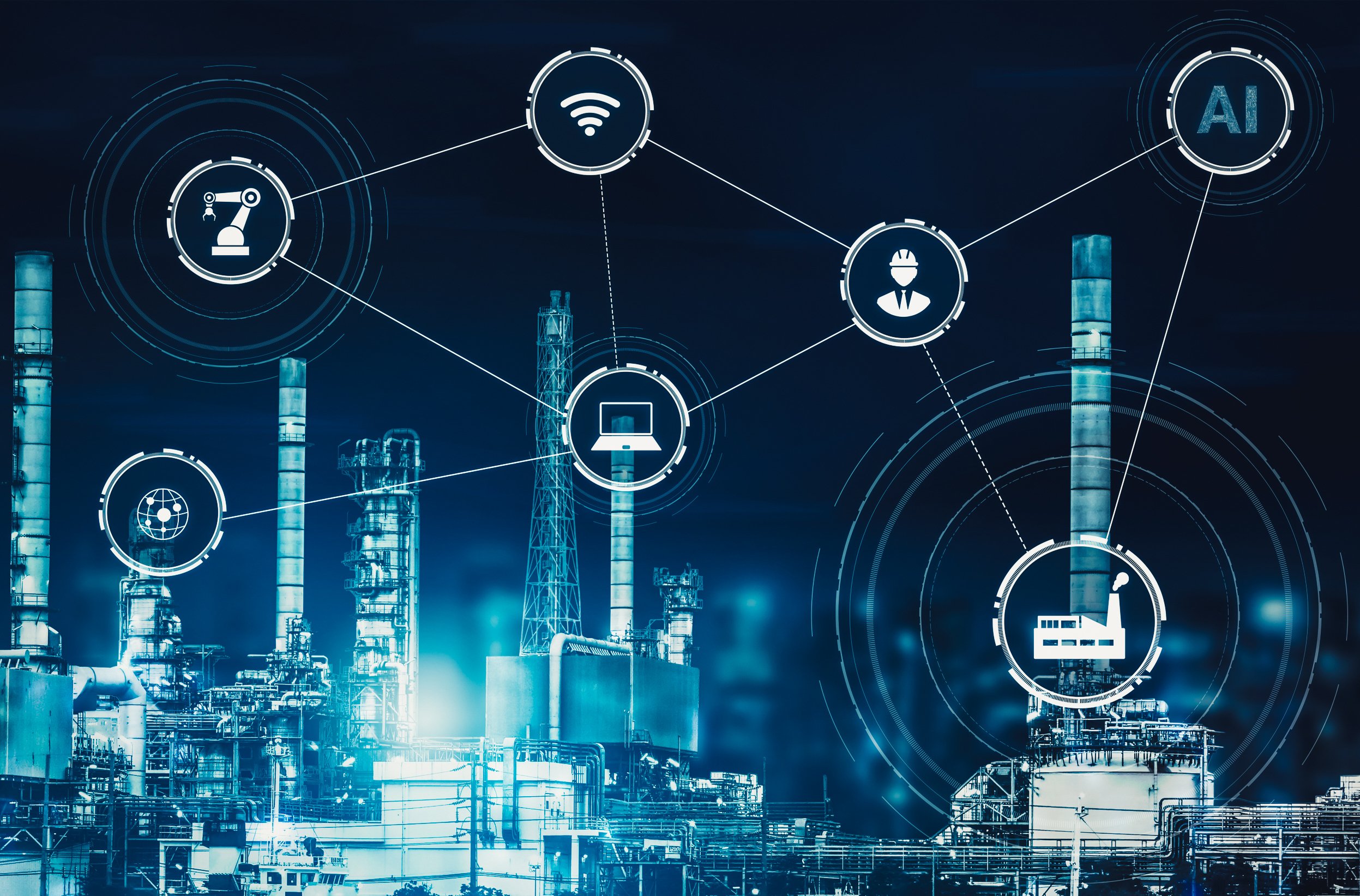 Smart refinery automation network